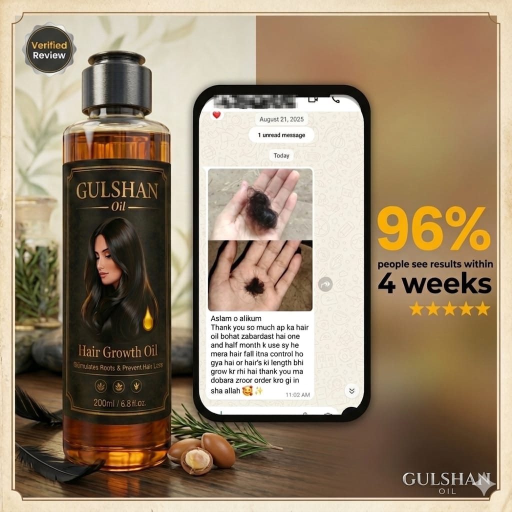 Gulshan Hair Growth Oil – Nourish, Strengthen & Revive Your Hair ✨💚