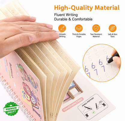SANK Magic Book – Reusable Handwriting Practice Book for Kids 📚✍️
