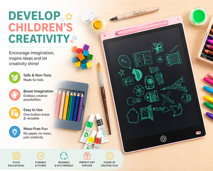 Writing Tablet – Fun, Reusable LCD Drawing Pad for Kids 🎨