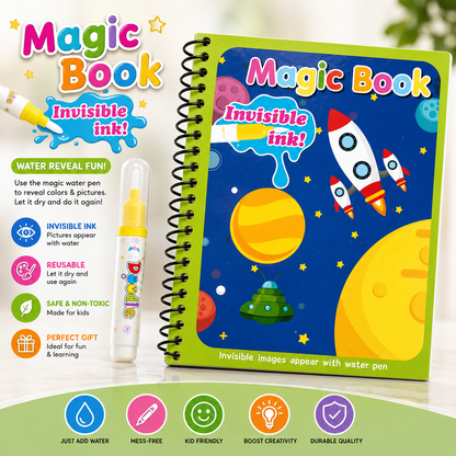 Water Magic Book – Mess-Free Coloring Fun for Kids! 🎨📚